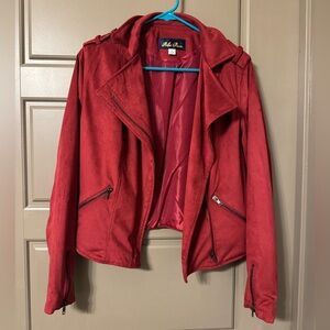 Red suede jacket